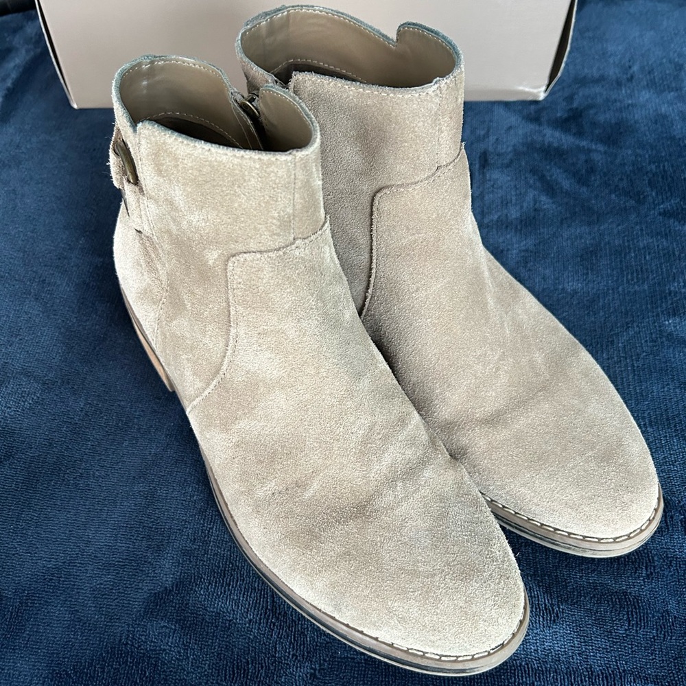 Franco Fortini Brayden Suede Ankle Boots, Taupe Size 9